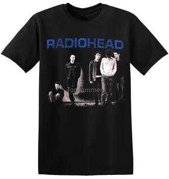 Тениска Radiohead, готини тениски старите рок група в ретро стил, черни тениски класическата рок-група, 1-A-089, мъжки ризи, летни памучни тениски с кръгло деколте