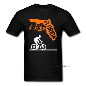 Тениска Конник I BIKER FLORIDA, Мъжки Черни Тениски, Модни Градинска Облекла, Потници За Любителите на Велосипеда, Подарък За Рожден Ден, Тениски