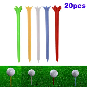 Учебно помагало, 20pcs професионални пластмасови аксесоари за голф с пет нокти, без триене, тениски за голф, гнездо за топката, държач за голф