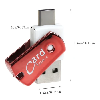 Четец на карти памет, USB OTG Адаптер USB Type C Адаптер с USB Порта 3.1, Карта за Mac Book