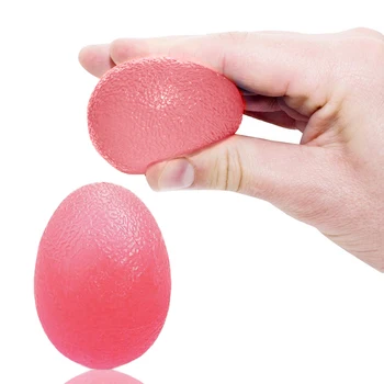 Яйцевидный Прозрачен силикон топка за улавяне на топка за упражнения за ръце, Укрепитель за пръсти, 3 Съпротива компресия